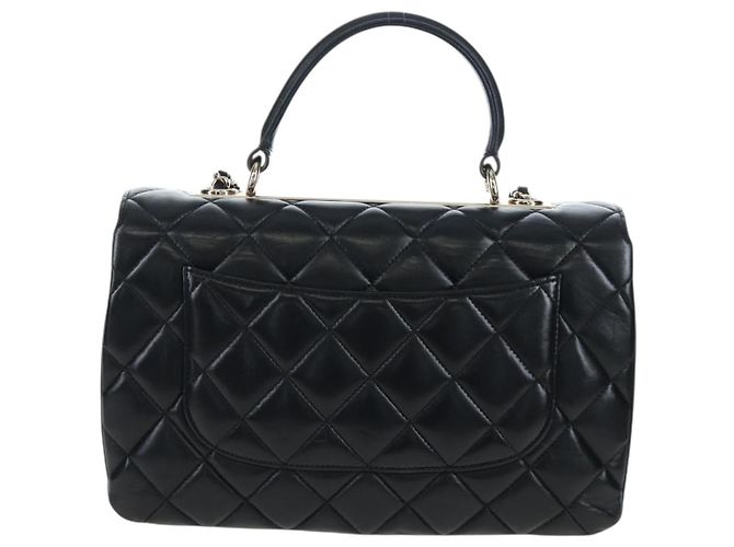 Borsa CHANEL Matelasse Trendy CC in pelle d'agnello 2way Nero Oro CC Auth 206325SV D'oro - vista 2