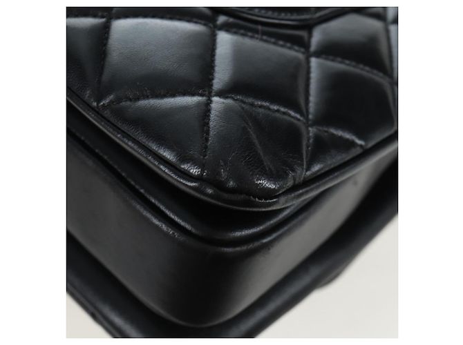 Borsa CHANEL Matelasse Trendy CC in pelle d'agnello 2way Nero Oro CC Auth 206325SV D'oro - vista 20