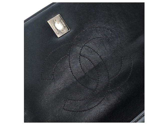 Borsa CHANEL Matelasse Trendy CC in pelle d'agnello 2way Nero Oro CC Auth 206325SV D'oro - vista 26