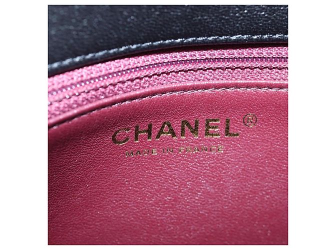 Borsa CHANEL Matelasse Trendy CC in pelle d'agnello 2way Nero Oro CC Auth 206325SV D'oro - vista 30