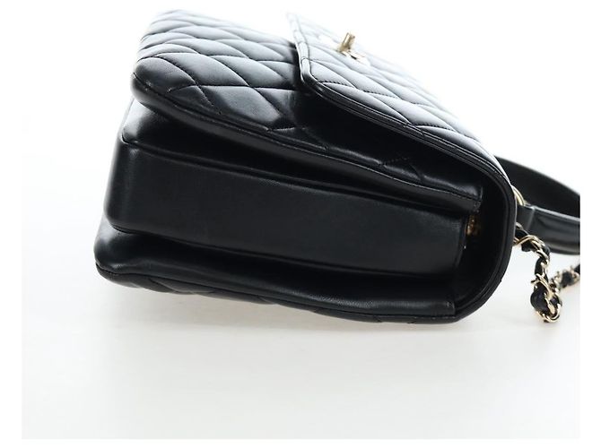 Borsa CHANEL Matelasse Trendy CC in pelle d'agnello 2way Nero Oro CC Auth 206325SV D'oro - vista 4