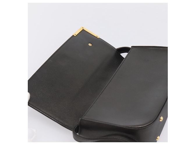 GIVENCHY Shoulder Bag Leather Black Gold Auth 205350A Golden - view 10