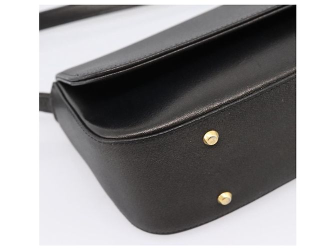 GIVENCHY Shoulder Bag Leather Black Gold Auth 205350A Golden - view 14