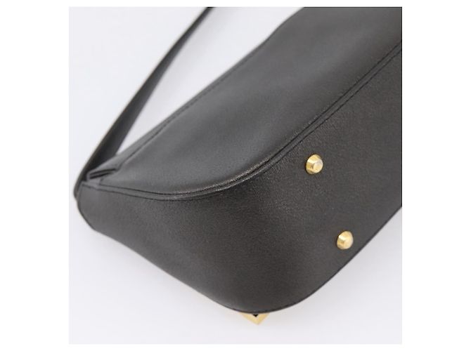 GIVENCHY Shoulder Bag Leather Black Gold Auth 205350A Golden - view 16