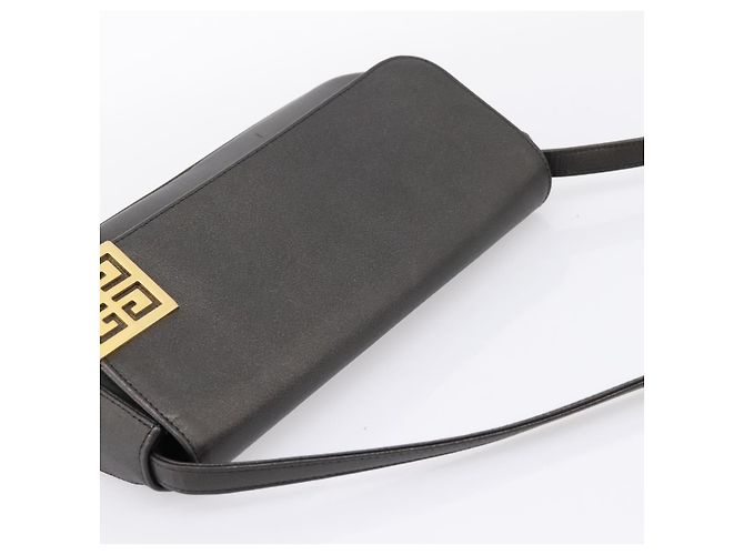 GIVENCHY Shoulder Bag Leather Black Gold Auth 205350A Golden - view 6