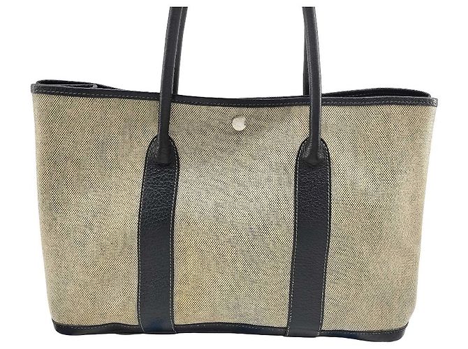 Hermès Hermes Garden Party Toile and Leather 36 Beige - vista 2