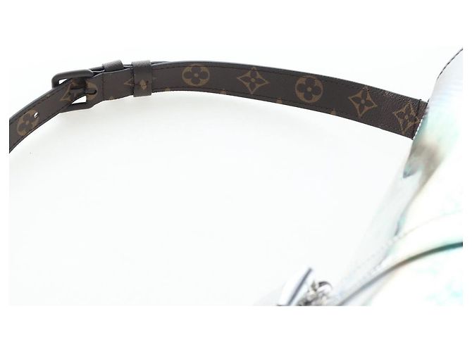 LOUIS VUITTON Metallic Nebula Keepall Bandouliere 50 M23118 Auth mr2940SM Plata Monograma - vista 17