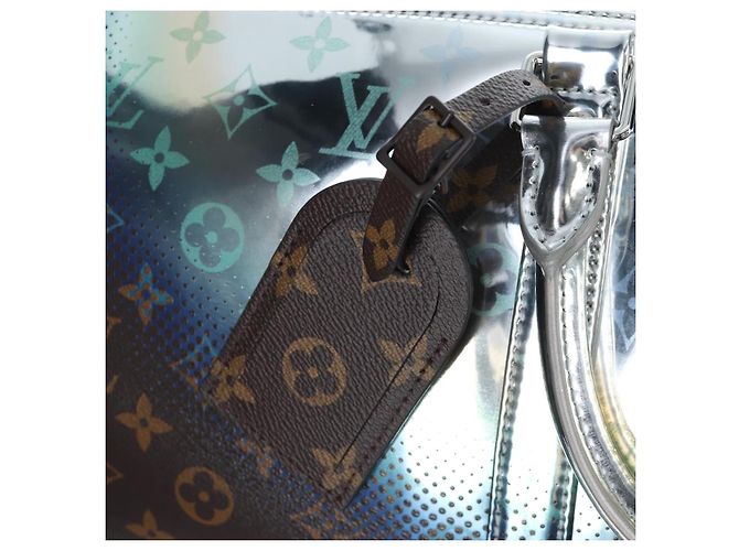LOUIS VUITTON Metallic Nebula Keepall Bandouliere 50 M23118 Auth mr2940SM Plata Monograma - vista 25