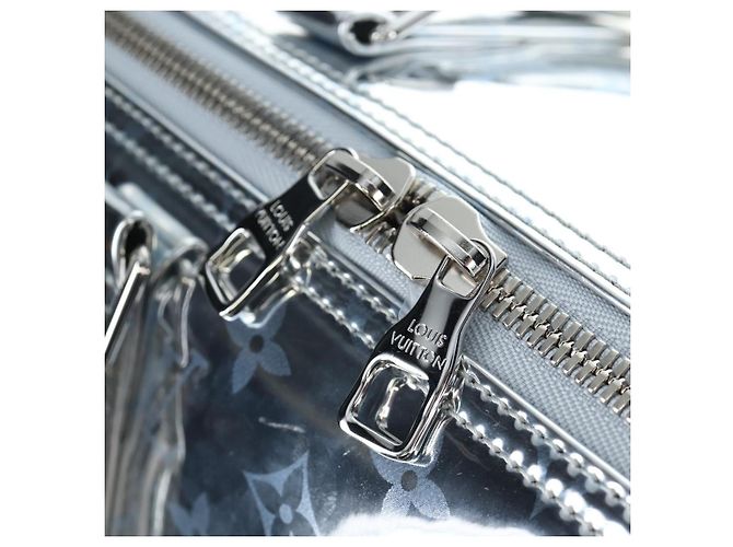 LOUIS VUITTON Metallic Nebula Keepall Bandouliere 50 M23118 Auth mr2940SM Plata Monograma - vista 26