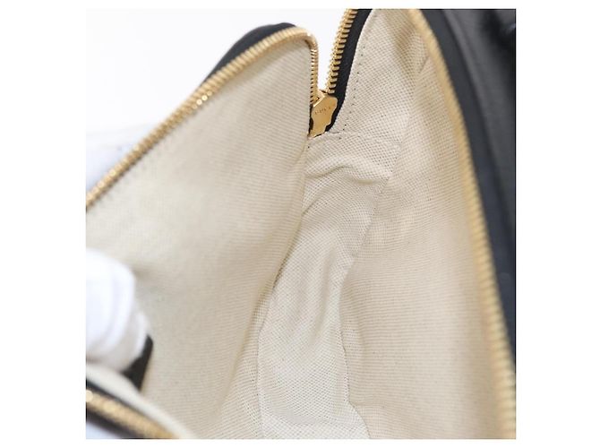 Borsa a tracolla GUCCI Snake in pelle nera e oro 453565 Auth ka6449V Nero - vista 23