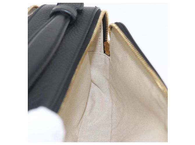Borsa a tracolla GUCCI Snake in pelle nera e oro 453565 Auth ka6449V Nero - vista 27