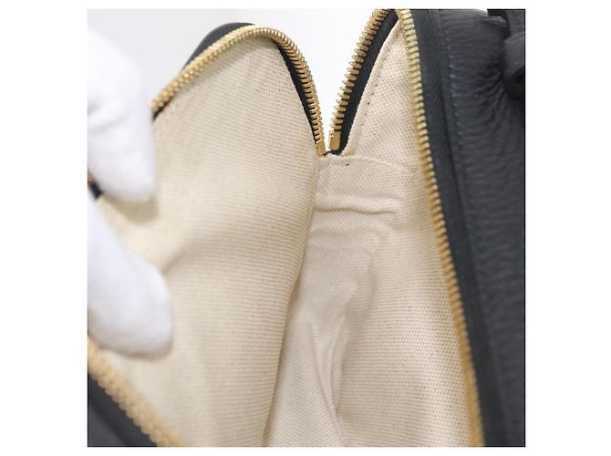 Borsa a tracolla GUCCI Snake in pelle nera e oro 453565 Auth ka6449V Nero - vista 28