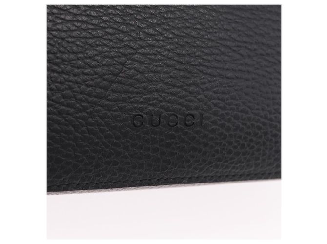 Borsa a tracolla GUCCI Snake in pelle nera e oro 453565 Auth ka6449V Nero - vista 9