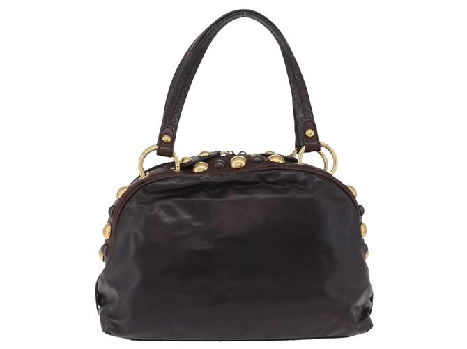 Sac à main GUCCI Histeria en cuir noir et or 209600 Auth 206458 Doré - vue 2