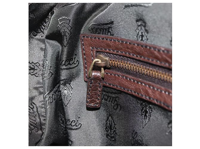 Sac à main GUCCI Histeria en cuir noir et or 209600 Auth 206458 Doré - vue 21
