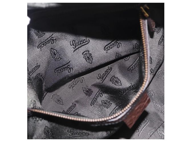 Sac à main GUCCI Histeria en cuir noir et or 209600 Auth 206458 Doré - vue 22