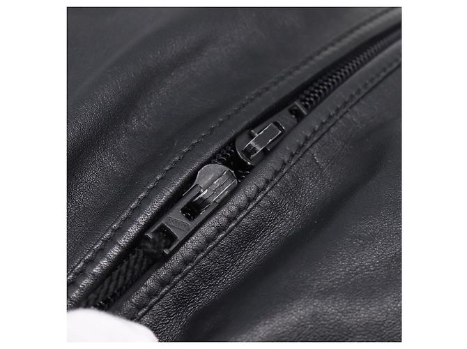 LOEWE Schultertasche aus Leder Schwarz Goldfarben Auth ka6432V - Ansicht 10