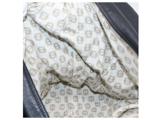 LOEWE Schultertasche aus Leder Schwarz Goldfarben Auth ka6432V - Ansicht 21