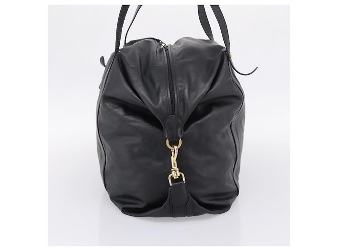 LOEWE Schultertasche aus Leder Schwarz Goldfarben Auth ka6432V - Ansicht 4