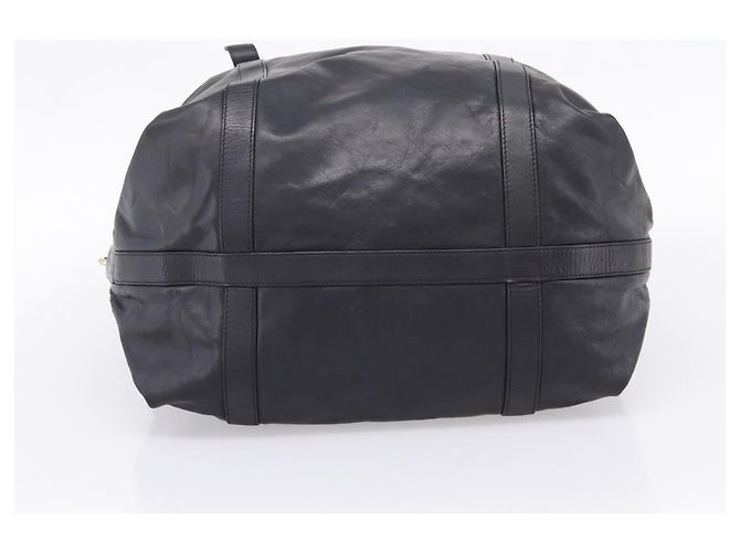 LOEWE Schultertasche aus Leder Schwarz Goldfarben Auth ka6432V - Ansicht 5