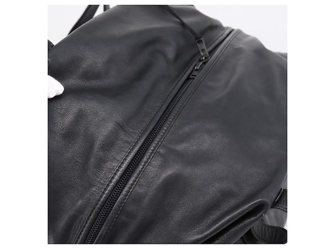 LOEWE Schultertasche aus Leder Schwarz Goldfarben Auth ka6432V - Ansicht 6