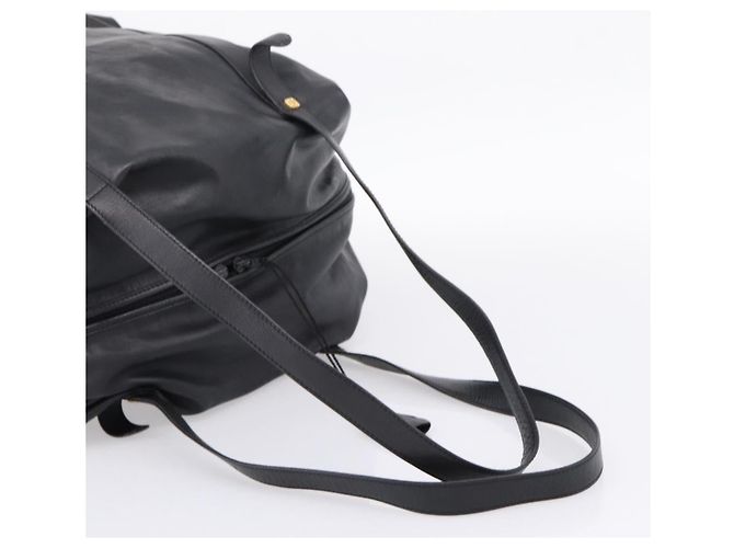 LOEWE Schultertasche aus Leder Schwarz Goldfarben Auth ka6432V - Ansicht 7