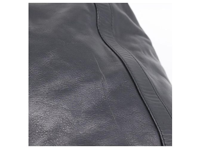 LOEWE Schultertasche aus Leder Schwarz Goldfarben Auth ka6432V - Ansicht 8