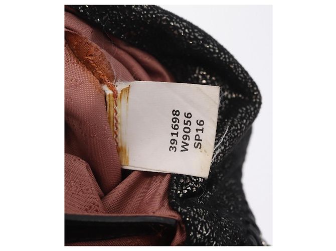 Stella Mc Cartney Stella McCartney Falabella Chain Hand Bag Polyester 2way Black Auth ka6425A Nero Argento - vista 11