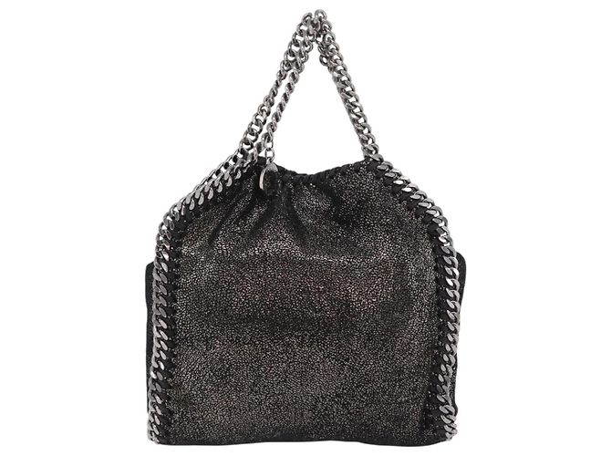 Stella Mc Cartney Stella McCartney Falabella Chain Hand Bag Polyester 2way Black Auth ka6425A Nero Argento - vista 13