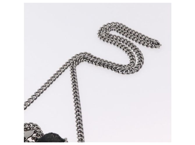 Stella Mc Cartney Stella McCartney Falabella Chain Hand Bag Polyester 2way Black Auth ka6425A Nero Argento - vista 15