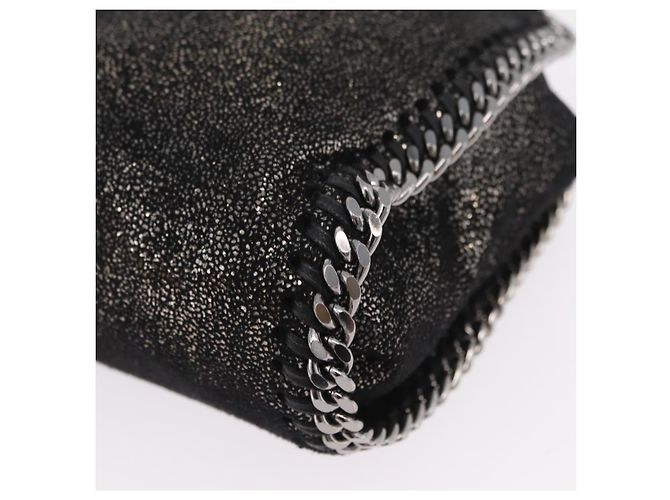 Stella Mc Cartney Stella McCartney Falabella Chain Hand Bag Polyester 2way Black Auth ka6425A Nero Argento - vista 17