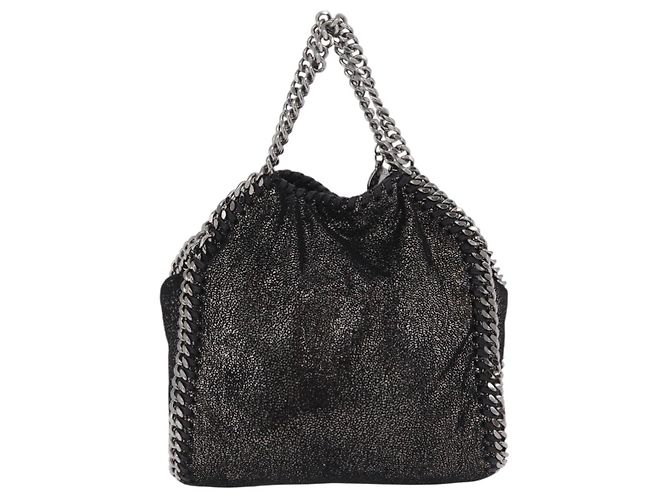 Stella Mc Cartney Stella McCartney Falabella Chain Hand Bag Polyester 2way Black Auth ka6425A Nero Argento - vista 2