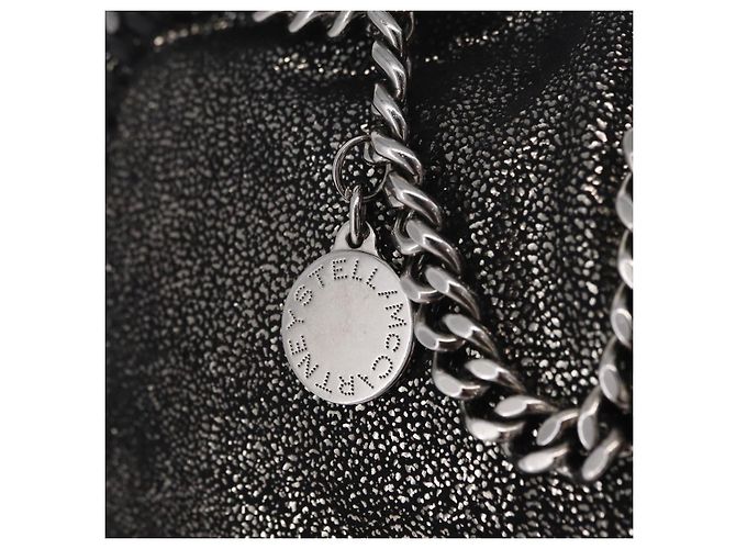 Stella Mc Cartney Stella McCartney Falabella Chain Hand Bag Polyester 2way Black Auth ka6425A Nero Argento - vista 20
