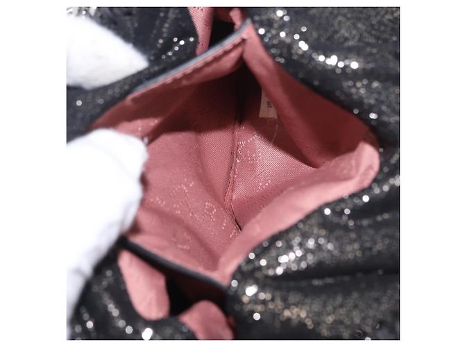 Stella Mc Cartney Stella McCartney Falabella Chain Hand Bag Polyester 2way Black Auth ka6425A Nero Argento - vista 24