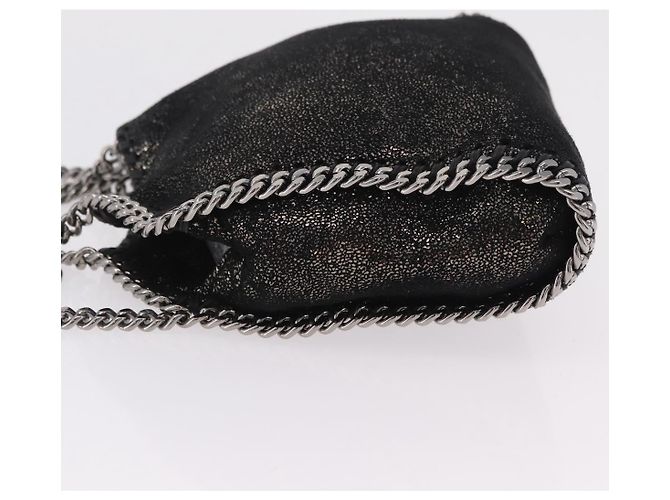 Stella Mc Cartney Stella McCartney Falabella Chain Hand Bag Polyester 2way Black Auth ka6425A Nero Argento - vista 4