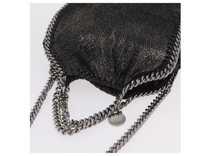Stella Mc Cartney Stella McCartney Falabella Chain Hand Bag Polyester 2way Black Auth ka6425A Nero Argento - vista 6