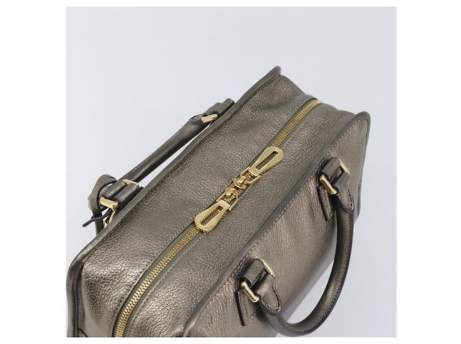 LOEWE Amazona 28 Handtasche Leder Gold Authentisch 207475V Golden - Ansicht 14