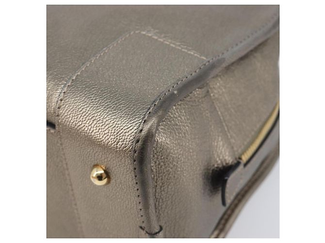 LOEWE Amazona 28 Handtasche Leder Gold Authentisch 207475V Golden - Ansicht 15