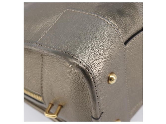 LOEWE Amazona 28 Handtasche Leder Gold Authentisch 207475V Golden - Ansicht 16