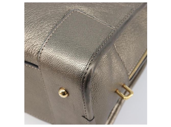 LOEWE Amazona 28 Handtasche Leder Gold Authentisch 207475V Golden - Ansicht 17