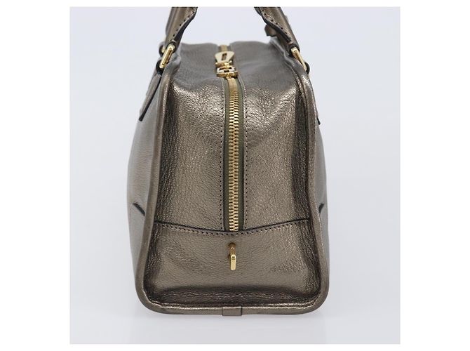LOEWE Amazona 28 Handtasche Leder Gold Authentisch 207475V Golden - Ansicht 3