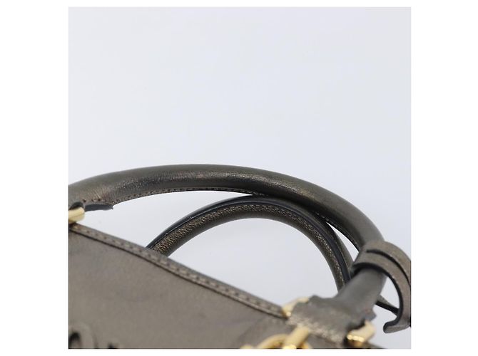 LOEWE Amazona 28 Handtasche Leder Gold Authentisch 207475V Golden - Ansicht 7