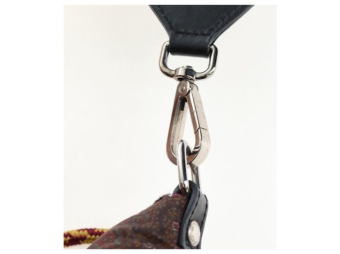 Borsa a mano ETRO Paisley Fringe Nylon 2way Bordeaux Silver Auth am12692V Argento Bordò - vista 16