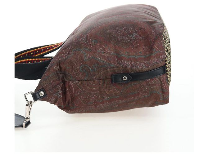 Borsa a mano ETRO Paisley Fringe Nylon 2way Bordeaux Silver Auth am12692V Argento Bordò - vista 3