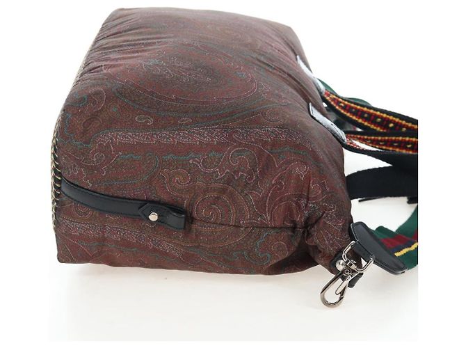 Borsa a mano ETRO Paisley Fringe Nylon 2way Bordeaux Silver Auth am12692V Argento Bordò - vista 4