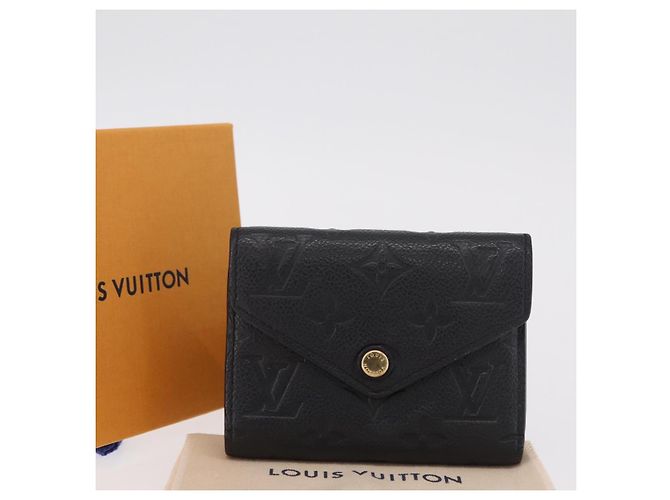 LOUIS VUITTON Empreinte Portefeuille Victorine Wallet M83590 LV Auth 205415M Nero Monogramma - vista 12