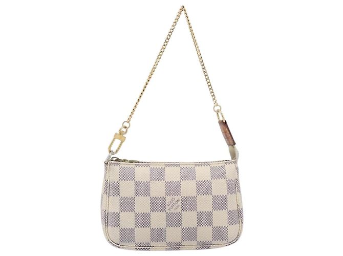 LOUIS VUITTON Damier Azur Mini Pochette Accessoires Pouch N63005 LV Auth 207484 - vista 13