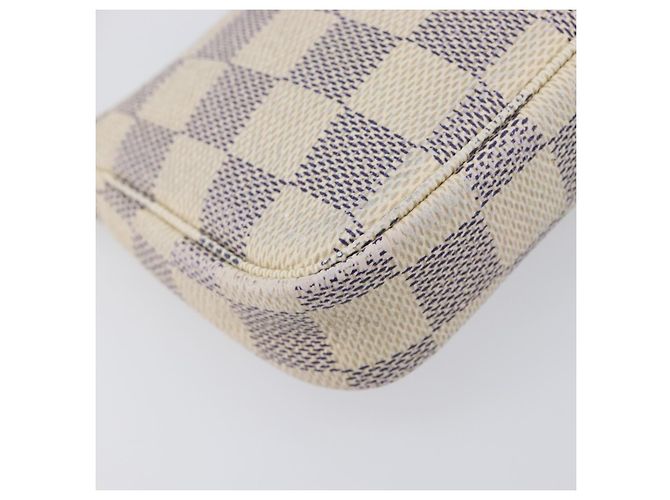 LOUIS VUITTON Damier Azur Mini Pochette Accessoires Pouch N63005 LV Auth 207484 - vista 16