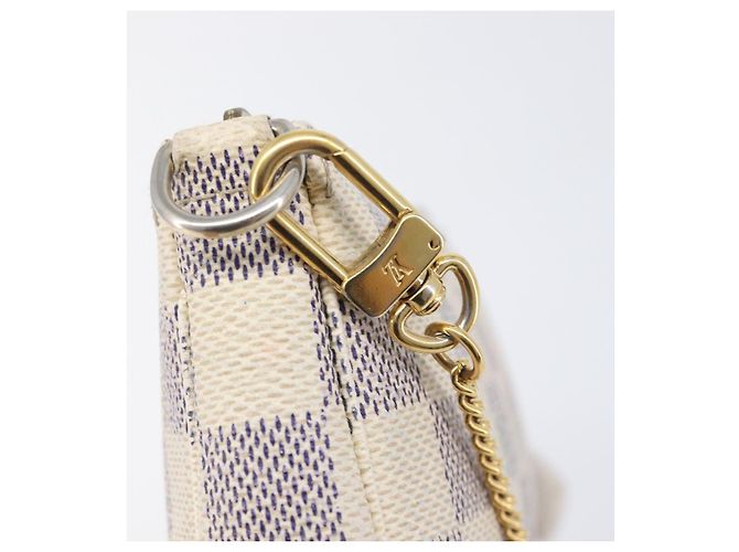 LOUIS VUITTON Damier Azur Mini Pochette Accessoires Pouch N63005 LV Auth 207484 - vista 21