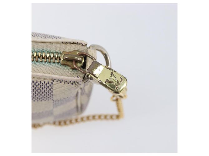 LOUIS VUITTON Damier Azur Mini Pochette Accessoires Pouch N63005 LV Auth 207484 - vista 22